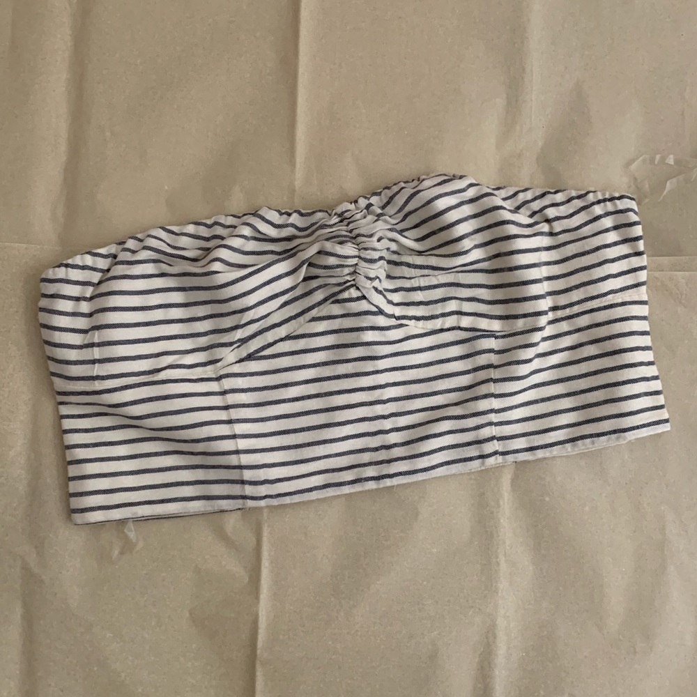 Stripe Crop Tube Top
